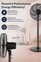 Kumtel KTF-760 Ventilador de 50W con 7 Aspas y Altura Ajustable